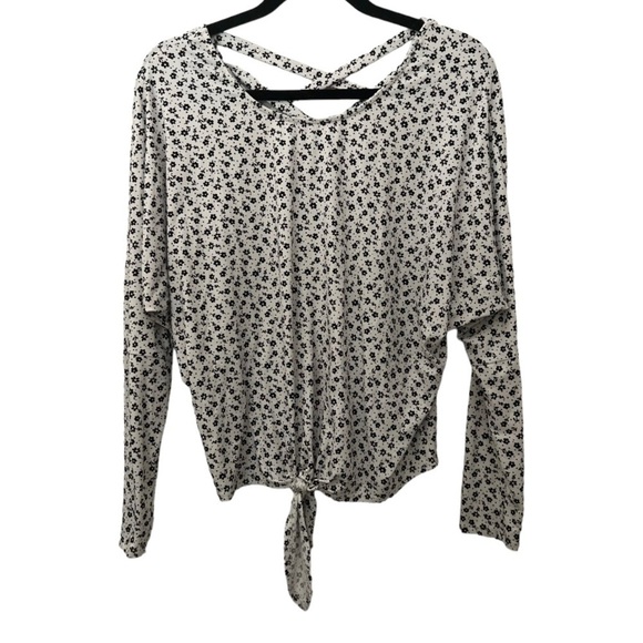 Iz Byer Tops - IZ Byer - Long Sleeve Tie Top